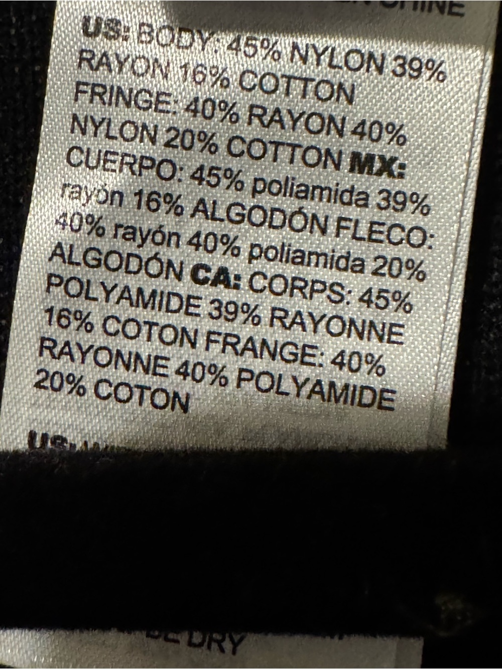 Chico's Black Label S/M Garment Tag - Black & Gray - Picture 3 of 4